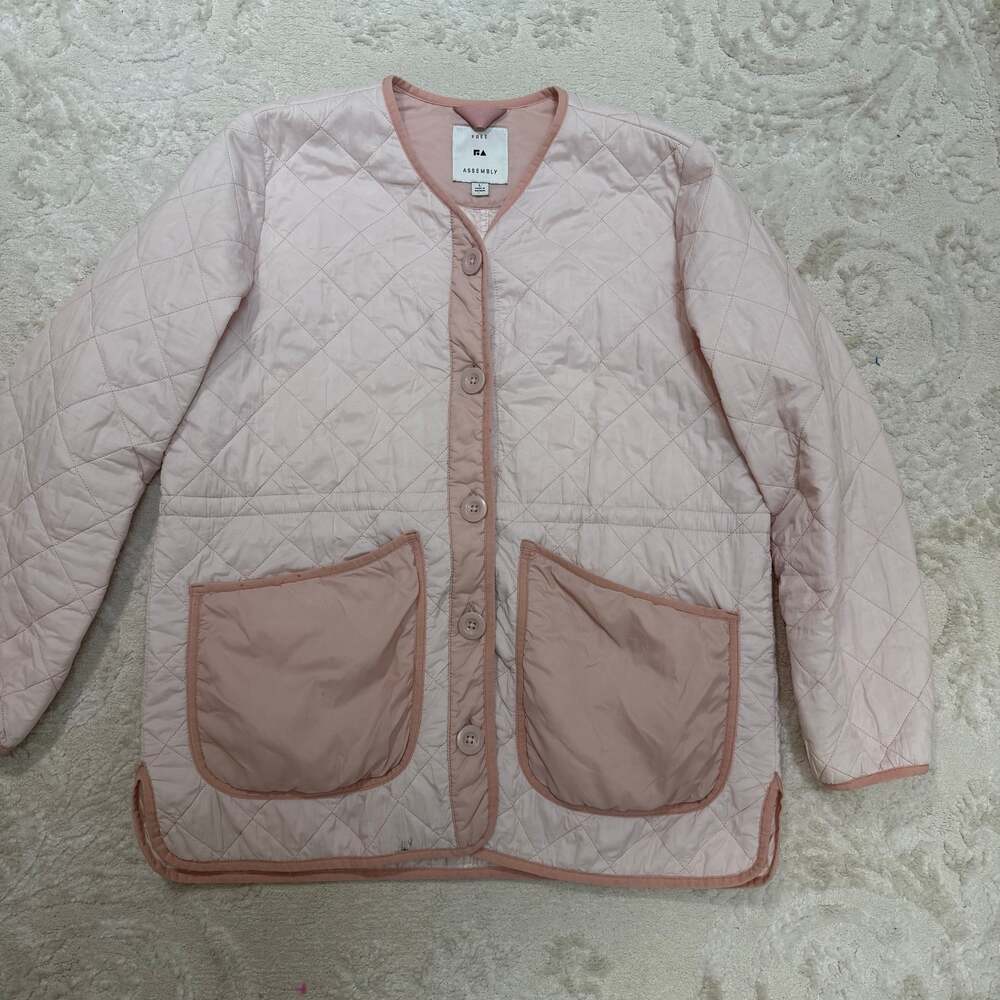 Free Assembly Women's‎ Quilted Cinched Waist Liner Jacket